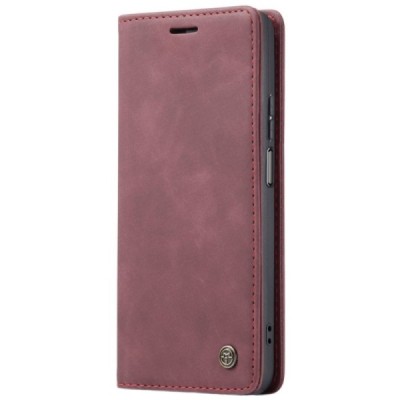 Xiaomi Redmi Note 11 Pro+ CaseMe Retro solidus atverčiamas bordo odinis dėklas - knygutė | Priedai.lt