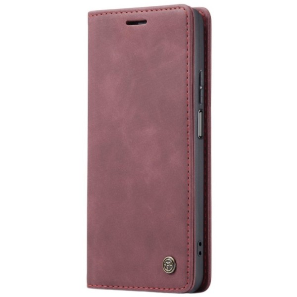 „CaseMe“ Retro solidus atverčiamas dėklas - bordo (Redmi Note 11 Pro+)
