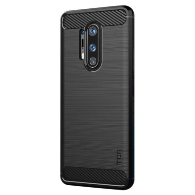 OnePlus 8 Pro „Mofi“ kieto silikono TPU juodas dėklas - nugarėlė | Priedai.lt