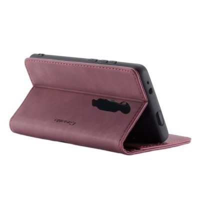 Xiaomi Mi 9T (Mi 9T Pro) CaseMe Retro solidus atverčiamas bordo odinis dėklas - knygutė | Priedai.lt