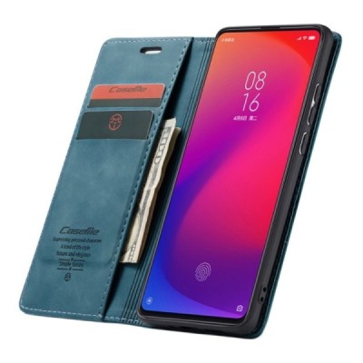 Xiaomi Mi 9T (Mi 9T Pro) CaseMe Retro solidus atverčiamas žalias odinis dėklas - knygutė | Priedai.lt