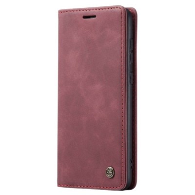 Samsung Galaxy S20 (G980) CaseMe Retro solidus atverčiamas bordo odinis dėklas - knygutė | Priedai.lt