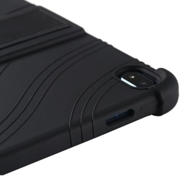 Nokia T20 Shell Kickstand sustiprintos apsaugos kieto silikono TPU juodas dėklas - nugarėlė | Priedai.lt