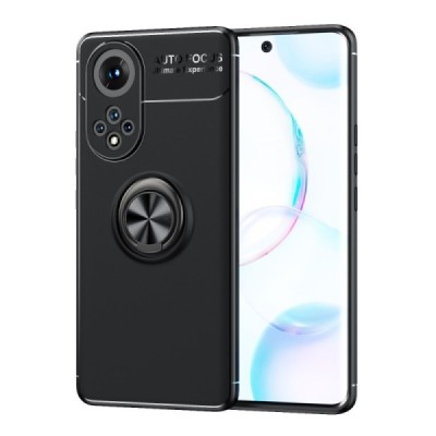Huawei Honor 50 (Nova 9) „FOCUS“ Kickstand kieto silikono TPU juodas dėklas - nugarėlė | Priedai.lt