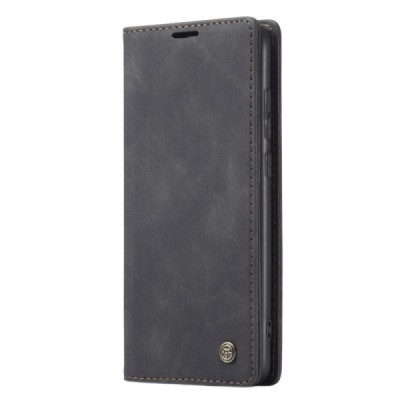 Xiaomi Redmi Note 8 Pro CaseMe Retro solidus atverčiamas juodas odinis dėklas - knygutė | Priedai.lt