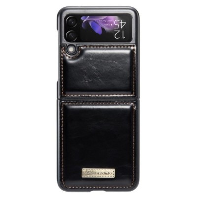 Samsung Galaxy Z Flip3 (F711) „CaseMe“ solidus plastikinis juodas dėklas - nugarėlė | Priedai.lt