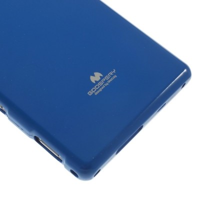 Sony Xperia M2 D2303 Mercury tamsiai mėlynas kieto silikono tpu dėklas - nugarėlė / Priedai.lt