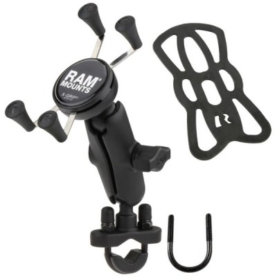 „RAM Mounts“ X-Grip telefono laikiklis motociklui (tvirtinamas prie vairo), dviračiui, paspirtukui | Priedai.LT