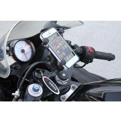 „RAM Mounts“ X-Grip telefono laikiklis motociklui (tvirtinamas prie cilindrinės vairo šakės angos), dviračiui, paspirtukui | Pri