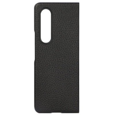 Samsung Galaxy Z Fold4 5G (F936B) Deluxe Leather juodas odinis dėklas - nugarėlė | Priedai.lt