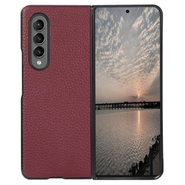 „Deluxe Leather“ dėklas - bordo (Galaxy Z Fold4)