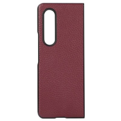 Samsung Galaxy Z Fold4 5G (F936B) Deluxe Leather bordo odinis dėklas - nugarėlė | Priedai.lt