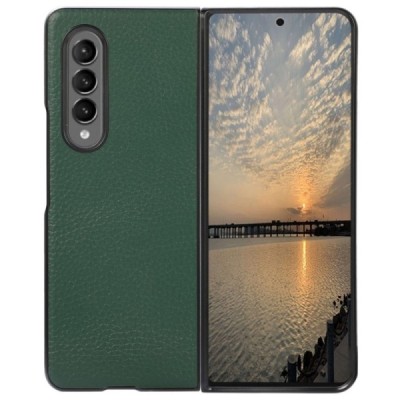 Samsung Galaxy Z Fold4 5G (F936B) Deluxe Leather žalias odinis dėklas - nugarėlė | Priedai.lt