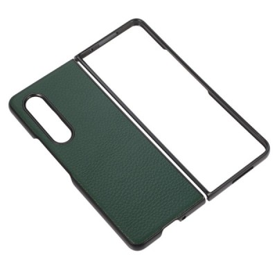 Samsung Galaxy Z Fold4 5G (F936B) Deluxe Leather žalias odinis dėklas - nugarėlė | Priedai.lt