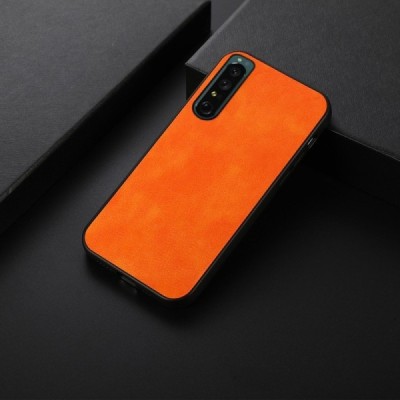 „Deluxe Leather“ Sony Xperia 1 IV oranžinis odinis dėklas | Priedai.lt