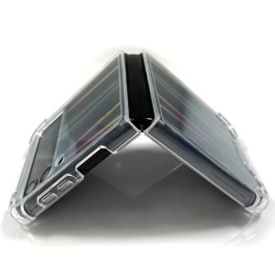 Samsung Galaxy Z Flip4 (F721) sustiprintos apsaugos kieto silikono TPU skaidrus dėklas - nugarėlė | Priedai.lt