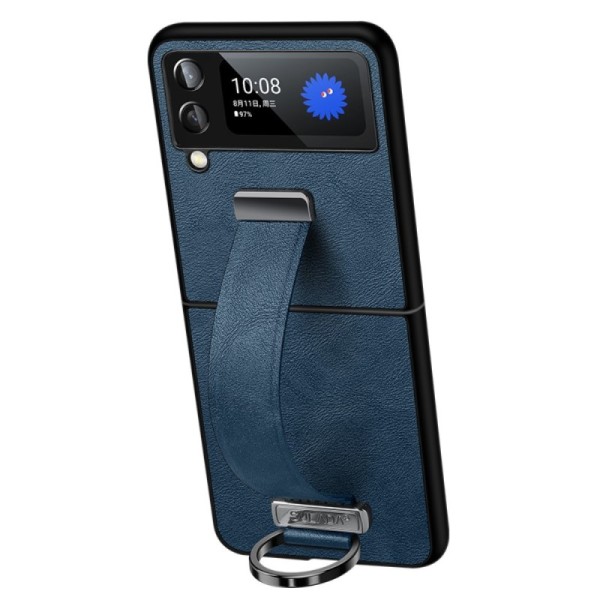 „Sulada“ Leather Kickstand dėklas - mėlynas (Galaxy Z Flip4)