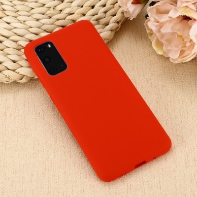 Samsung Galaxy S20 (G980) Shell kieto silikono (TPU) dėklas raudonas - nugarėlė | Priedai.lt