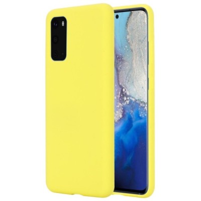 Samsung Galaxy S20 (G980) Shell kieto silikono (TPU) dėklas geltonas - nugarėlė | Priedai.lt