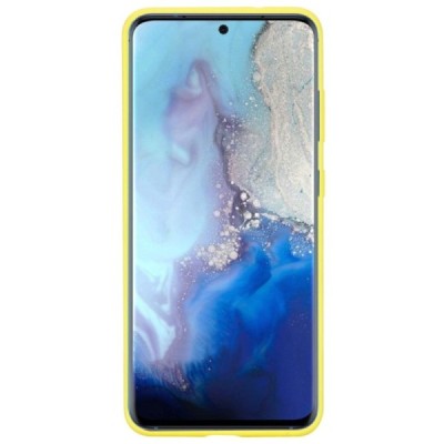 Samsung Galaxy S20 (G980) Shell kieto silikono (TPU) dėklas geltonas - nugarėlė | Priedai.lt