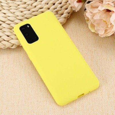 Samsung Galaxy S20 (G980) Shell kieto silikono (TPU) dėklas geltonas - nugarėlė | Priedai.lt