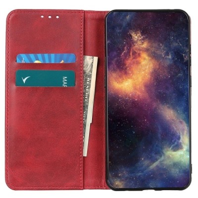 Nothing Phone 1 „Split“ raudonas odinis atverčiamas dėklas - knygutė | Priedai.lt
