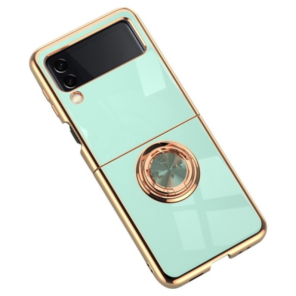 „Fashion“ Kickstand kieto silikono (TPU) dėklas - mėtinis (Galaxy Z Flip4)