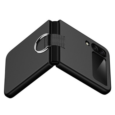 Samsung Galaxy Z Flip4 (F721) „Ring“ plastikinis juodas dėklas - nugarėlė | Priedai.lt