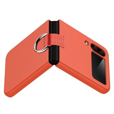 Samsung Galaxy Z Flip4 (F721) „Ring“ plastikinis oranžinis dėklas - nugarėlė | Priedai.lt