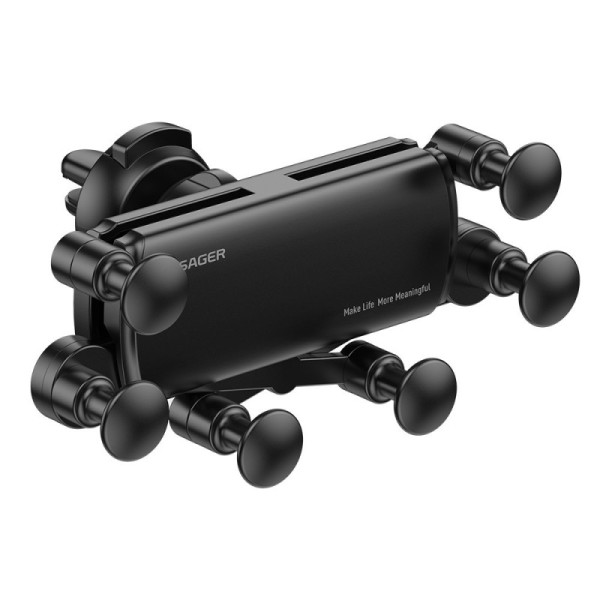 „Essager“ Gravity automobilinis telefono laikiklis (į groteles) - juodas