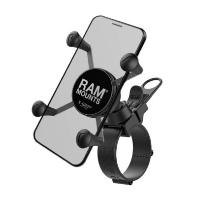„RAM Mounts“ X-Grip telefono laikiklis (tvirtinamas prie vairo) dviračiui, paspirtukui | Priedai.LT