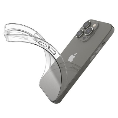 Apple iPhone 14 Pro kieto silikono TPU skaidrus dėklas - nugarėlė | Priedai.lt