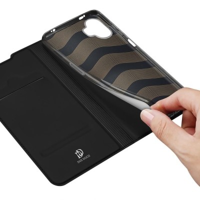„Dux Ducis“ Skin serijos Samsung Galaxy Xcover 6 Pro (G736) juodas odinis atverčiamas dėklas | Priedai.lt