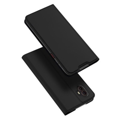 „Dux Ducis“ Skin serijos Samsung Galaxy Xcover 6 Pro (G736) juodas odinis atverčiamas dėklas | Priedai.lt