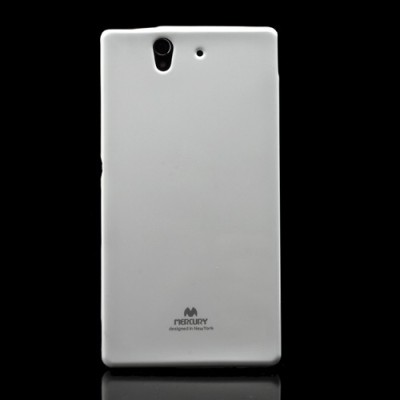 Sony Xperia Z Mercury baltas kieto silikono tpu dėklas - nugarėlė / Priedai.lt