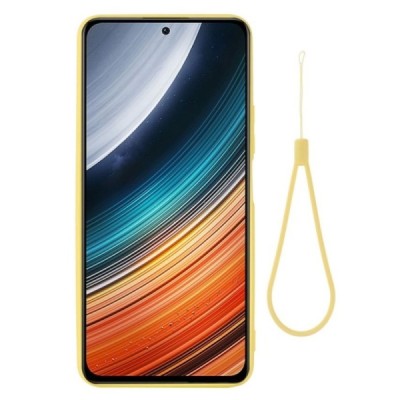 Xiaomi Poco F4 5G Shell kieto silikono TPU geltonas dėklas - nugarėlė | Priedai.lt