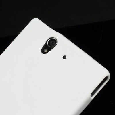 Sony Xperia Z Mercury baltas kieto silikono tpu dėklas - nugarėlė / Priedai.lt