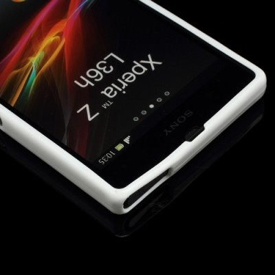 Sony Xperia Z Mercury baltas kieto silikono tpu dėklas - nugarėlė / Priedai.lt