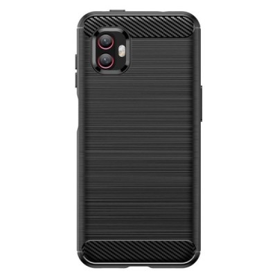 Samsung Galaxy Xcover 6 Pro (G736) „Carbon“ kieto silikono TPU juodas dėklas - nugarėlė | Priedai.lt