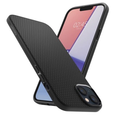 „Spigen“ Liquid Air Apple iPhone 14 Plus juodas kieto silikono dėklas | Priedai.lt