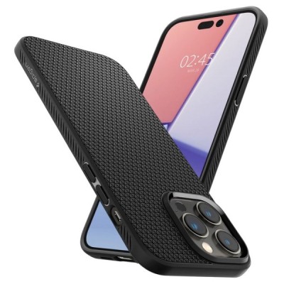 „Spigen“ Liquid Air Apple iPhone 14 Pro juodas kieto silikono dėklas | Priedai.lt