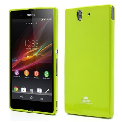 Sony Xperia Z Mercury žalias kieto silikono tpu dėklas - nugarėlė / Priedai.lt