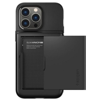 „Spigen“ Slim Armor CS Apple iPhone 14 Pro Max juodas kieto silikono dėklas | Priedai.lt