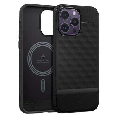 „Caseology“ Parallax Mag Apple iPhone 14 Pro Max juodas kieto silikono dėklas | Priedai.lt