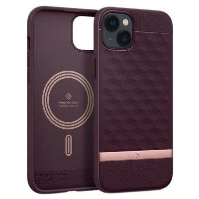 „Caseology“ Parallax Mag Apple iPhone 14 bordo kieto silikono dėklas | Priedai.lt