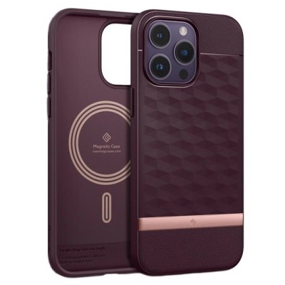„Caseology“ Parallax Mag Apple iPhone 14 Pro bordo kieto silikono dėklas | Priedai.lt