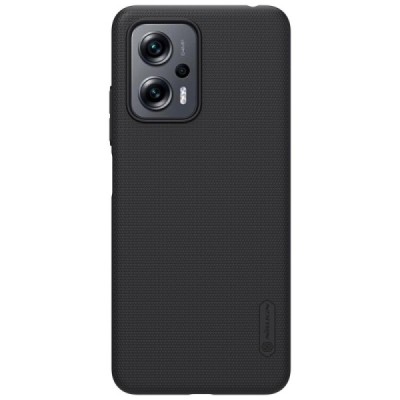 Nillkin Frosted Shield Xiaomi Poco X4 GT (Redmi Note 11T Pro, Redmi Note 11T Pro+) juodas plastikinis dėklas | Priedai.lt