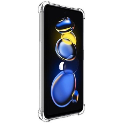 Xiaomi Poco X4 GT (Redmi Note 11T Pro, Redmi Note 11T Pro+) Imak sustiprintos apsaugos kieto silikono TPU skaidrus dėklas - nuga