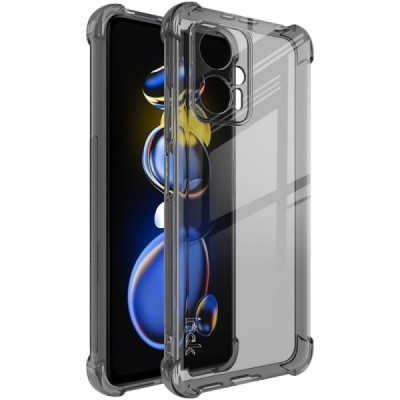 Xiaomi Poco X4 GT (Redmi Note 11T Pro, Redmi Note 11T Pro+) Imak sustiprintos apsaugos kieto silikono pilkas TPU skaidrus dėklas