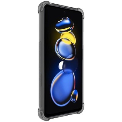 Xiaomi Poco X4 GT (Redmi Note 11T Pro, Redmi Note 11T Pro+) Imak sustiprintos apsaugos kieto silikono pilkas TPU skaidrus dėklas